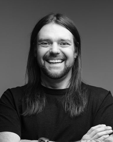 Black and white profile photo of Anders Wengelin